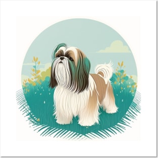 Shih Tzu in a Nature Scene Posters and Art